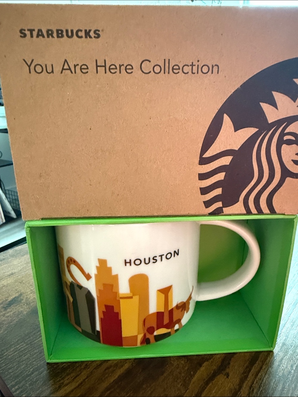 Starbucks Houston Skyline White Mug with Multicolor City Graphics